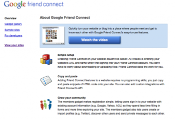 google friend connect screen grab