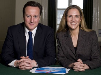 David Cameron with Louise Mensch