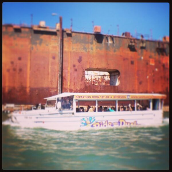 Get a unique view of San Francisco in a "Ride the Ducks" tour in a former WWII DUKW vehicle.