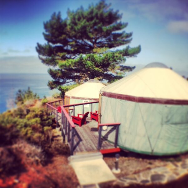 The yurts at Treebones Resort in Big Sur, California have fabulous ocean views.