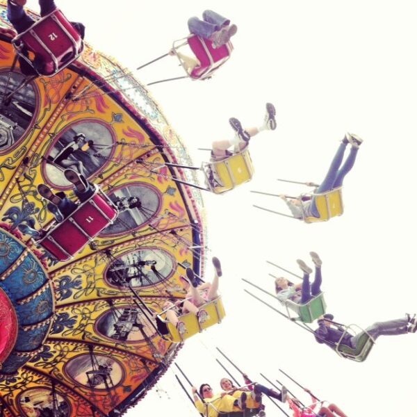 The "Big Swings" on The Boardwalk in Santa Cruz is one of our favourite rides.