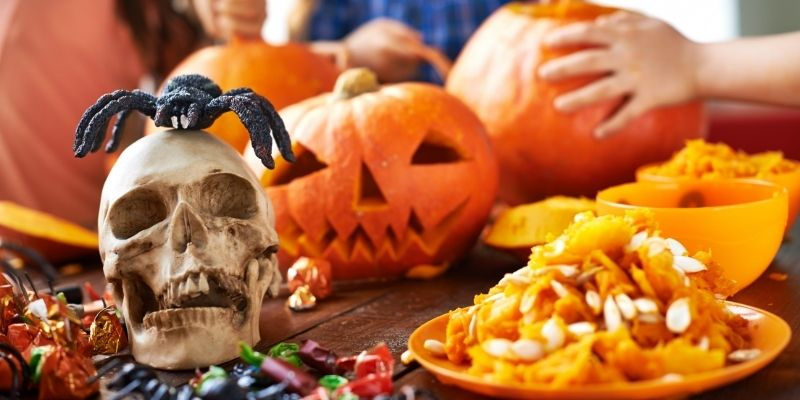 Halloween pumpkin carving
