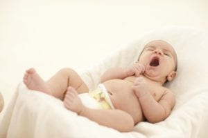 yawning baby for #babysleep Twitter party