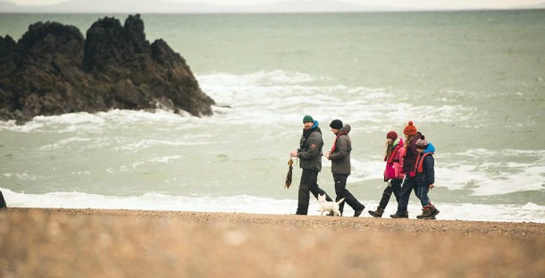 family on beach #hibernot