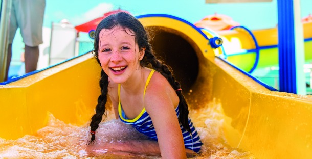 Girl on slide Carnival Crusies