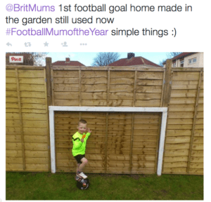 football goal at home tweet