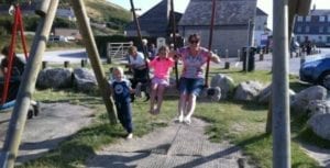 on the swings