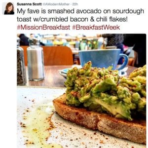 avocado on toast by @amodernmother