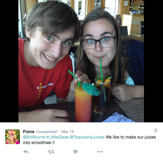 putting juice in smoothies on BritMums