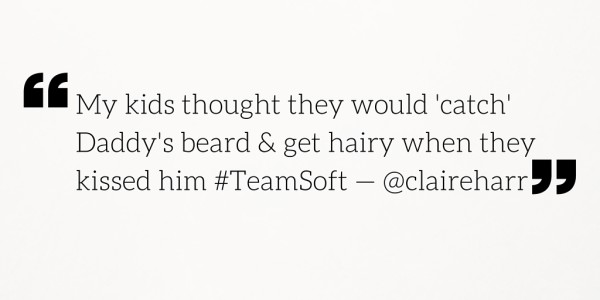 @ClaireHarr tweet for #TeamSoft at BritMums