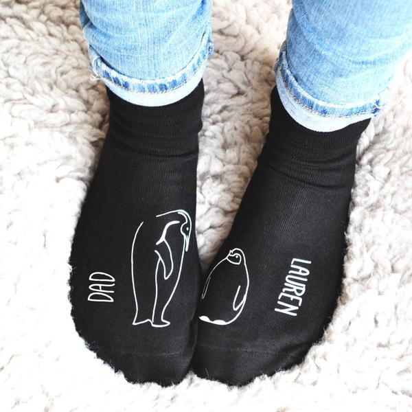 Personalise penguin socks