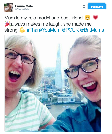 tweet for ThankYouMum chat