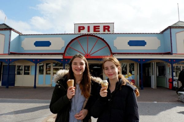 girl on Pier in Teignmouth by Jenography