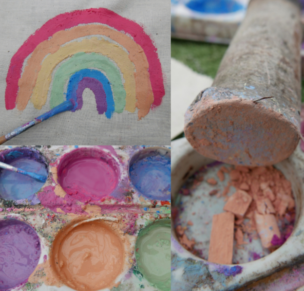 Images of paintings made with chalk paint