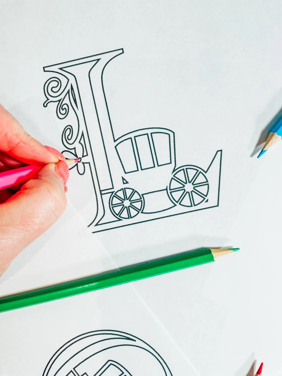Printable princess letter alphabet 