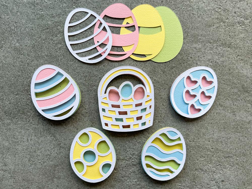 Mini Egg Cut files Svgs for cards