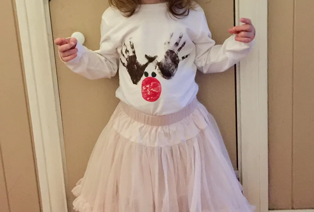 Christmas Reindeer Handprint T-Shirt Real mum review christmas craft